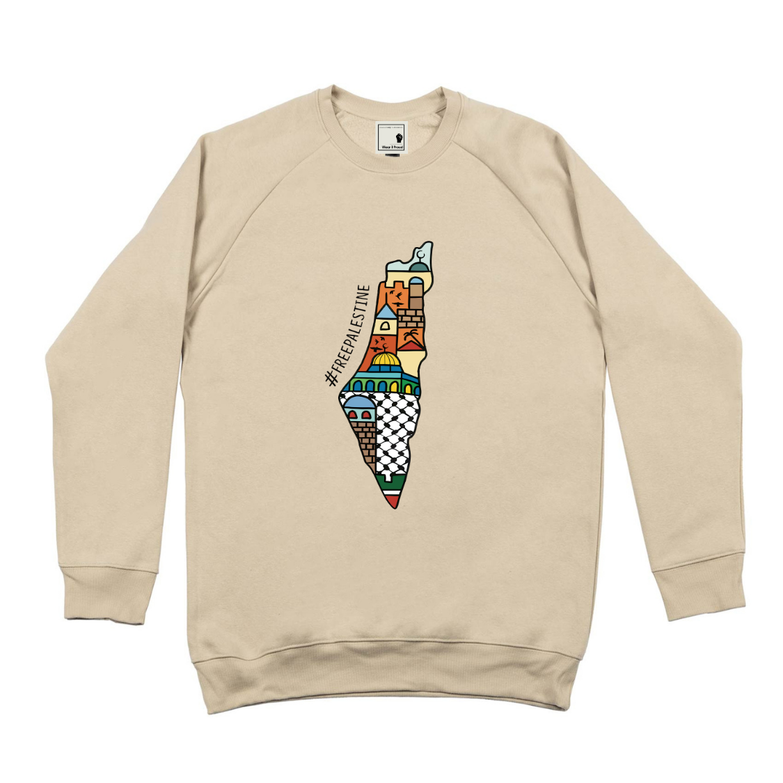Colourful Map of Palestine Jumper