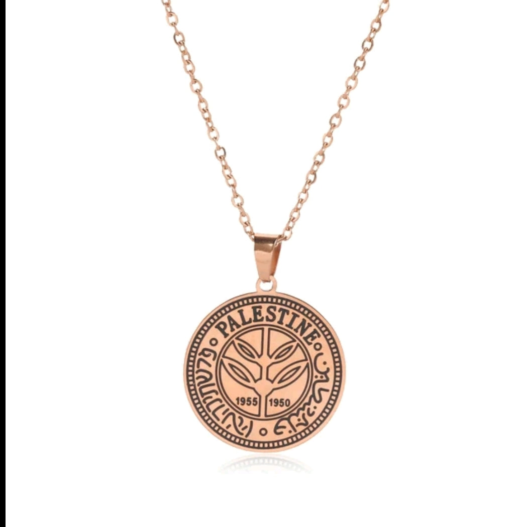 1934 Palestine Coin Inspired Necklace