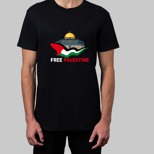 Adult Al Aqsa Free Palestine Tshirt - Black