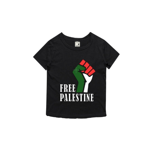 Kids Tshirt Free Palestine Fist