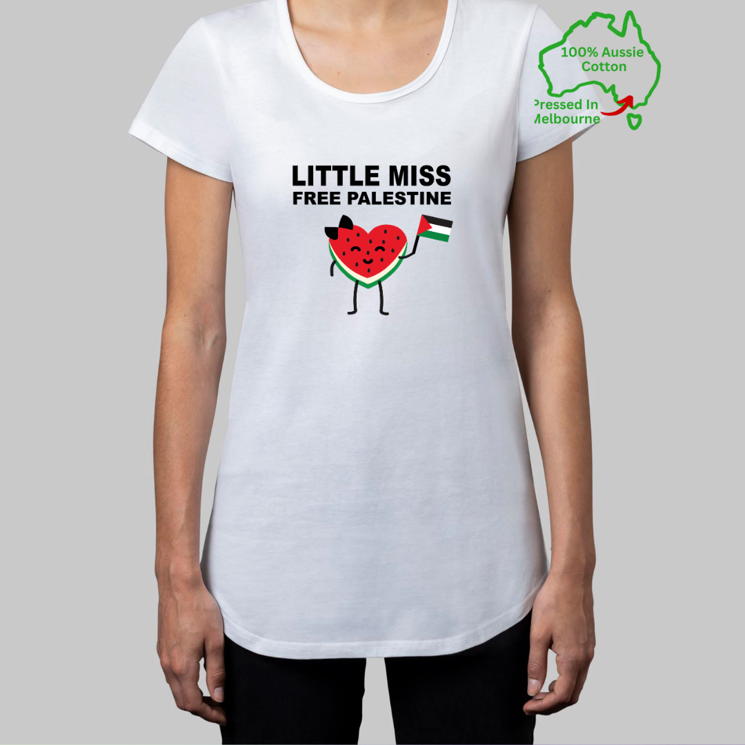 Kids 100% Cotton T - White Little Miss Palestine main image 1