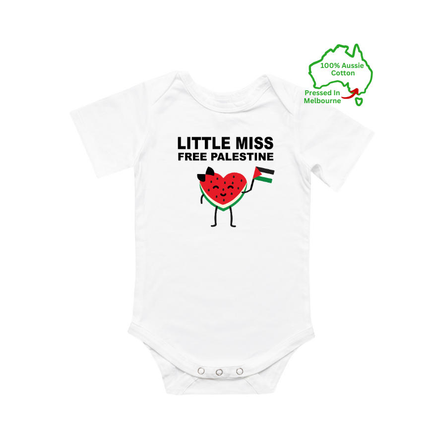 Miss / Mr Free Palestine Onesie White