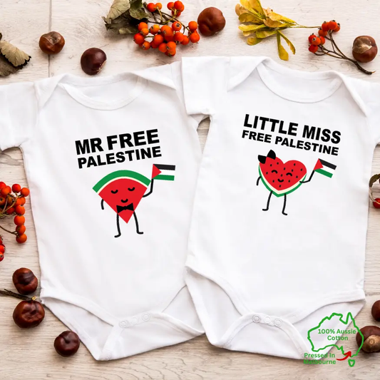 Miss / Mr Free Palestine Onesie White